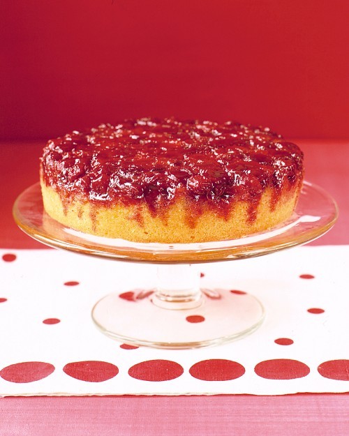 Cranberry upside-down cake