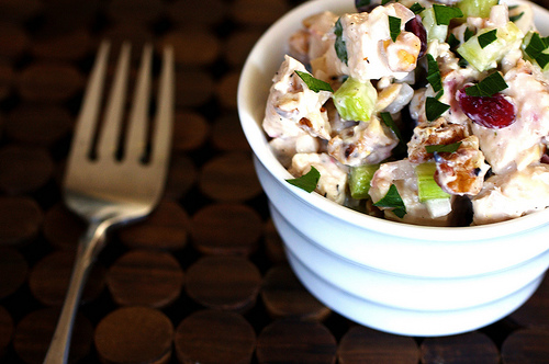 Cranberry-walnut chicken salad