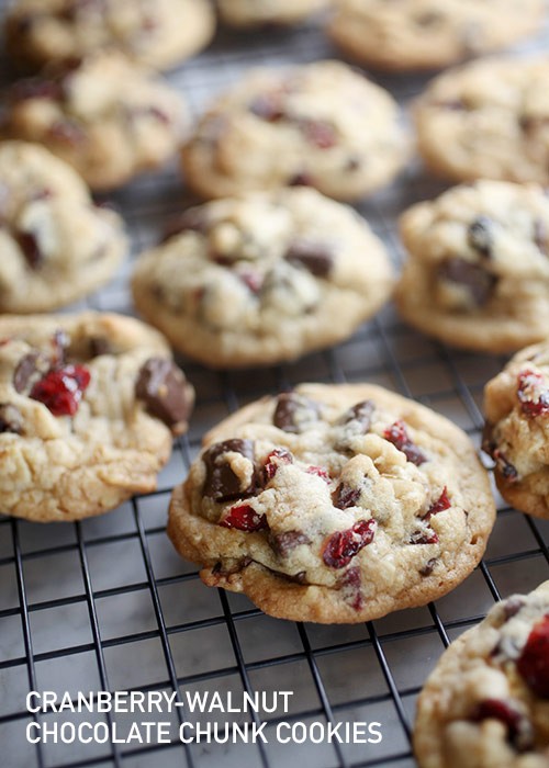 Cranberry walnut chocolate chunk cookies