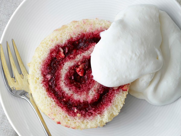 Cranberry-walnut jelly roll