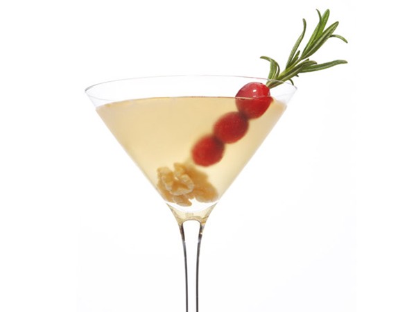 Cranberry-walnut martini