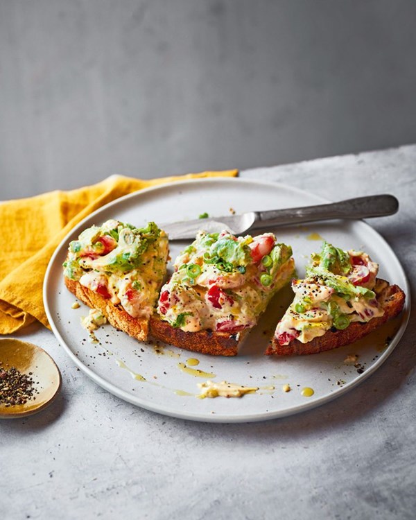 Crayfish and avocado on sourdough 