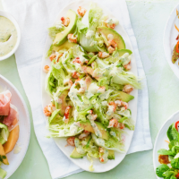 Crayfish and avocado salad with chive buttermilk dressing