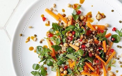 Crazy carrot and grain salad