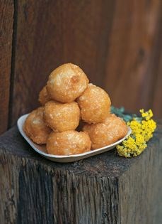 Cream cheese-filled Parmesan poppers