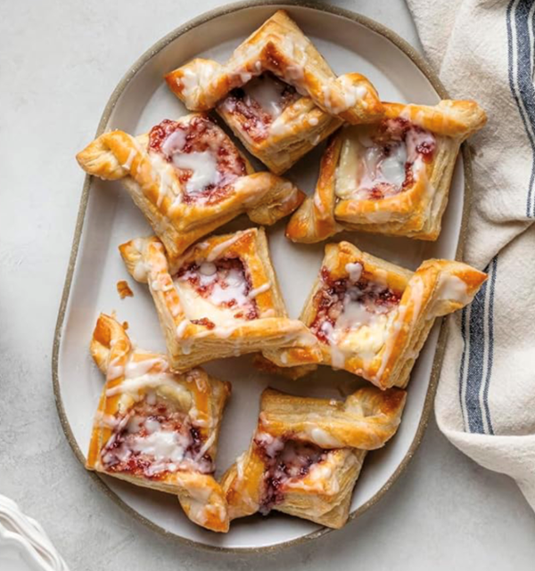 Cream cheese puff pastry Danishes