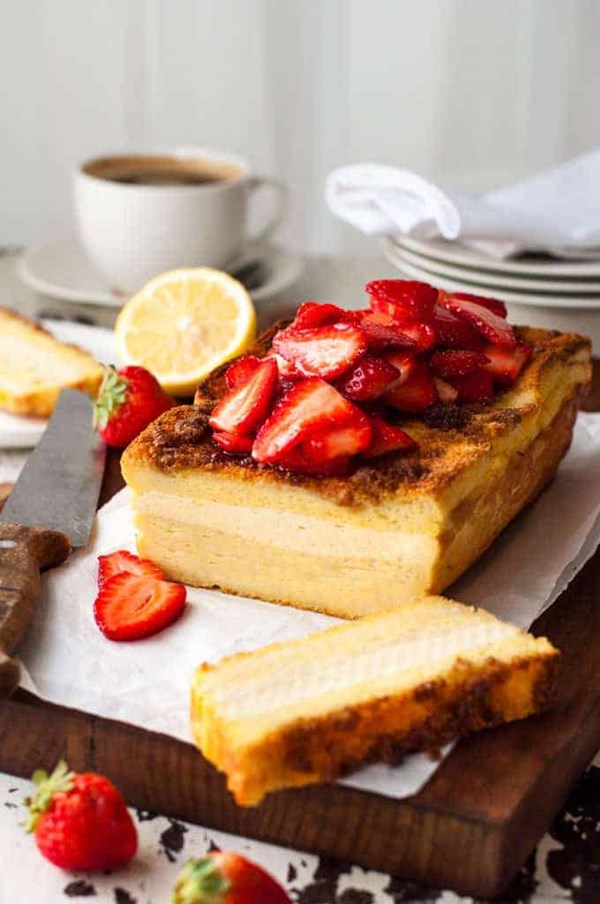 Cream cheese stuffed French toast