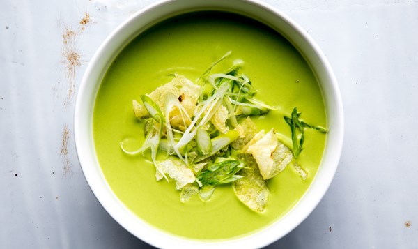 Cream of cashew pea soup