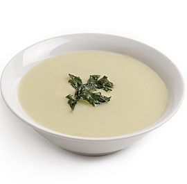 Cream of celery and celery root soup