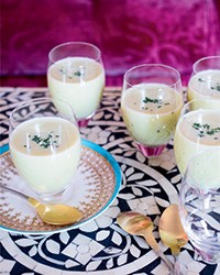 Cream of leek and potato soup