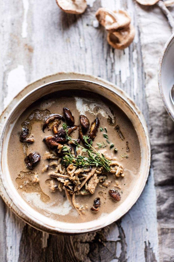 Cream of mushroom chicken wild rice soup