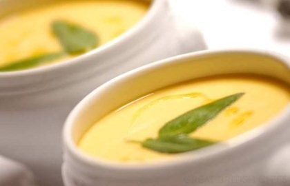 Cream of pumpkin and sage soup
