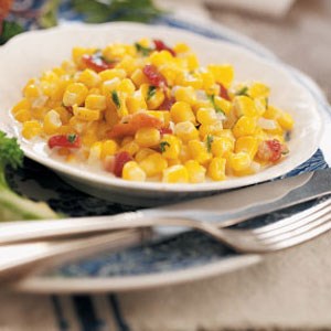 Creamed corn with bacon