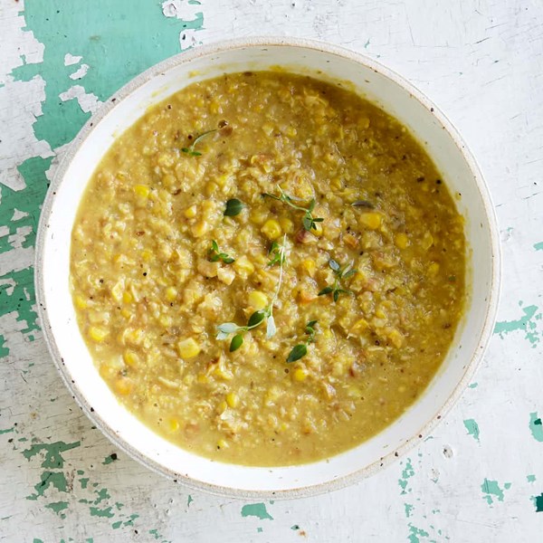 Creamed corn with cumin and thyme