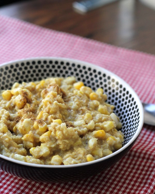 Creamed corn with garam masala