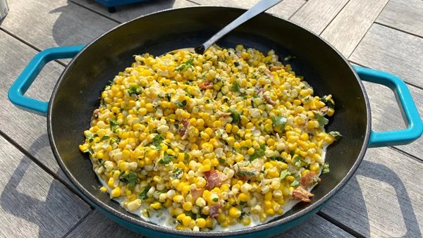Creamed corn with lime
