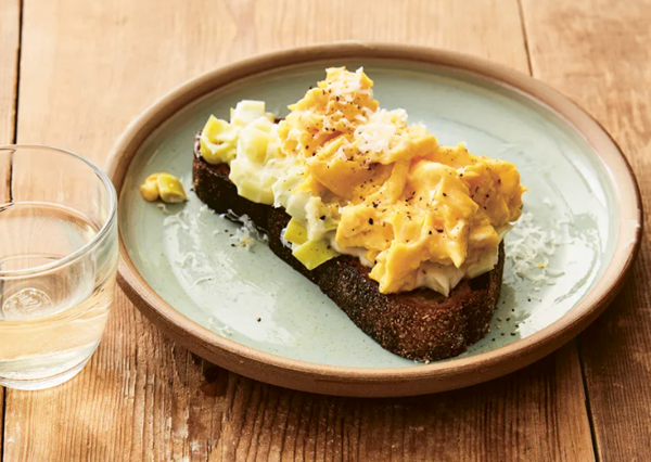 Creamed leeks & eggs
