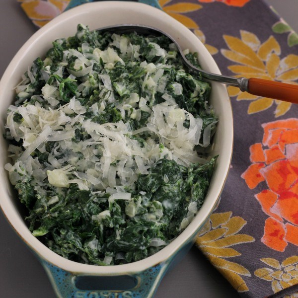 Creamed mustard greens