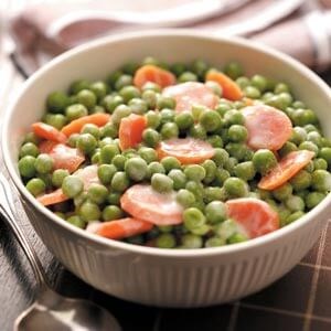 Creamed peas and carrots 