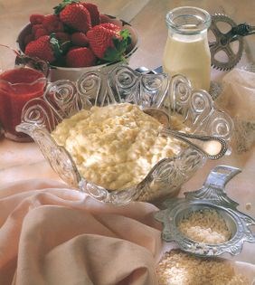 Creamed rice pudding