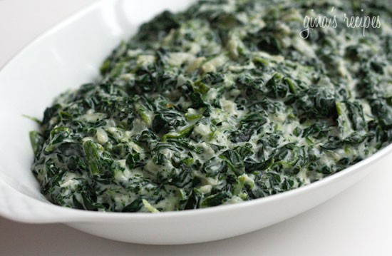 Creamed spinach - lightened up