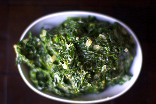 Creamed spinach