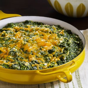Creamed spinach casserole