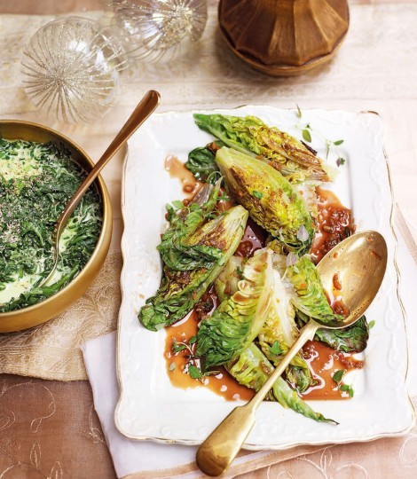 Creamed spinach purée 