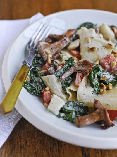 Creamed spinach with chevre