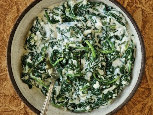 Creamed spinach with citrus kosho