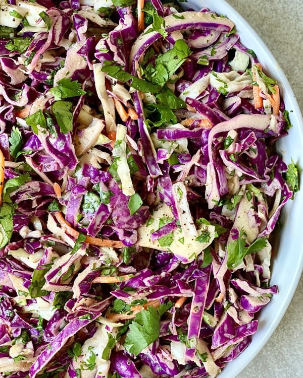 Creamy 3-ingredient cilantro-lime slaw