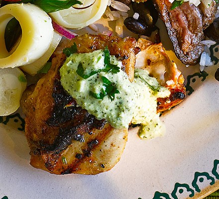 Creamy aji green sauce