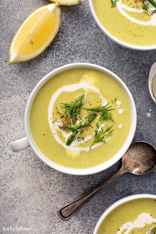 Creamy asparagus soup