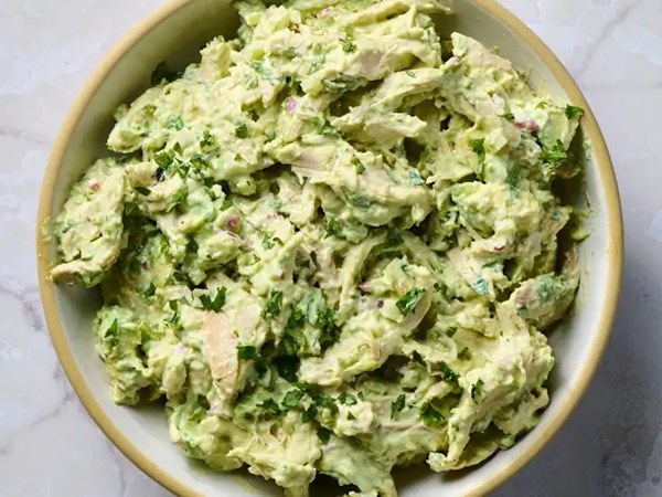 Creamy avocado chicken salad