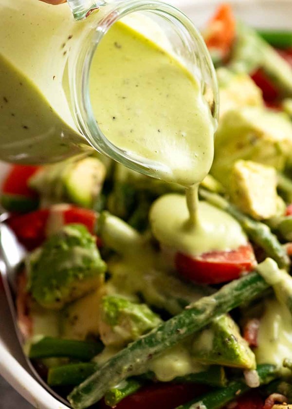 Creamy avocado salad dressing