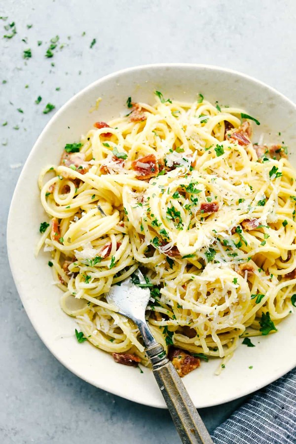 Creamy bacon carbonara
