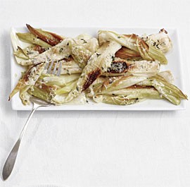Creamy baked leeks with garlic, thyme, and Parmigiano