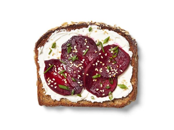 Creamy beet toast