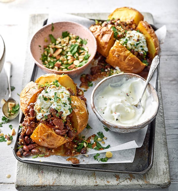 Creamy black bean jackets