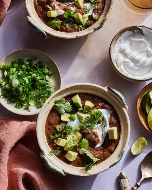 Creamy black bean soup