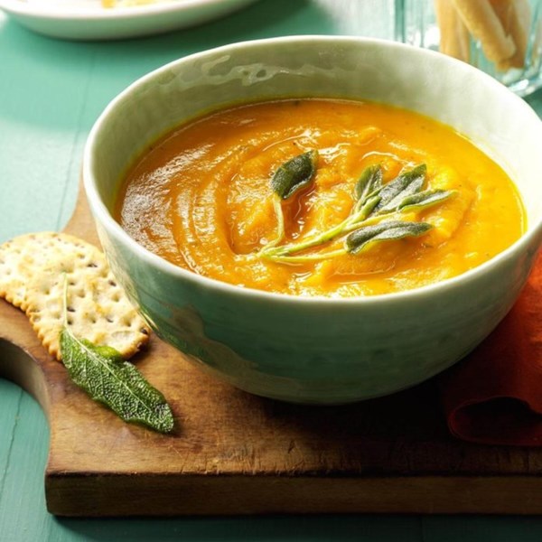 Creamy butternut squash & sage soup