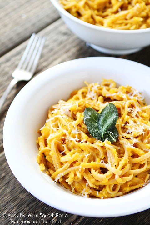 Creamy butternut squash pasta