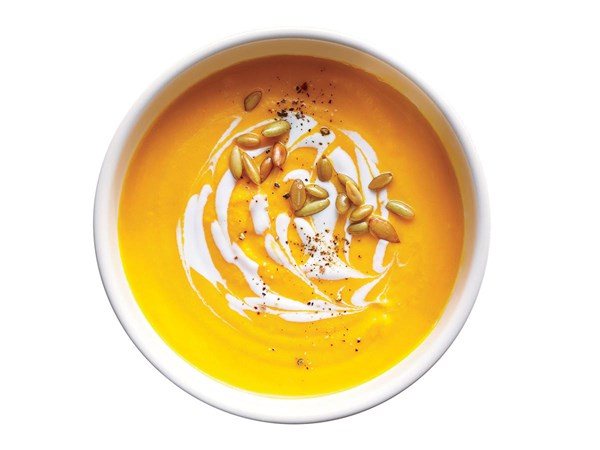 Creamy carrot and lemongrass soup