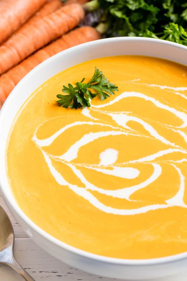 Creamy carrot soup