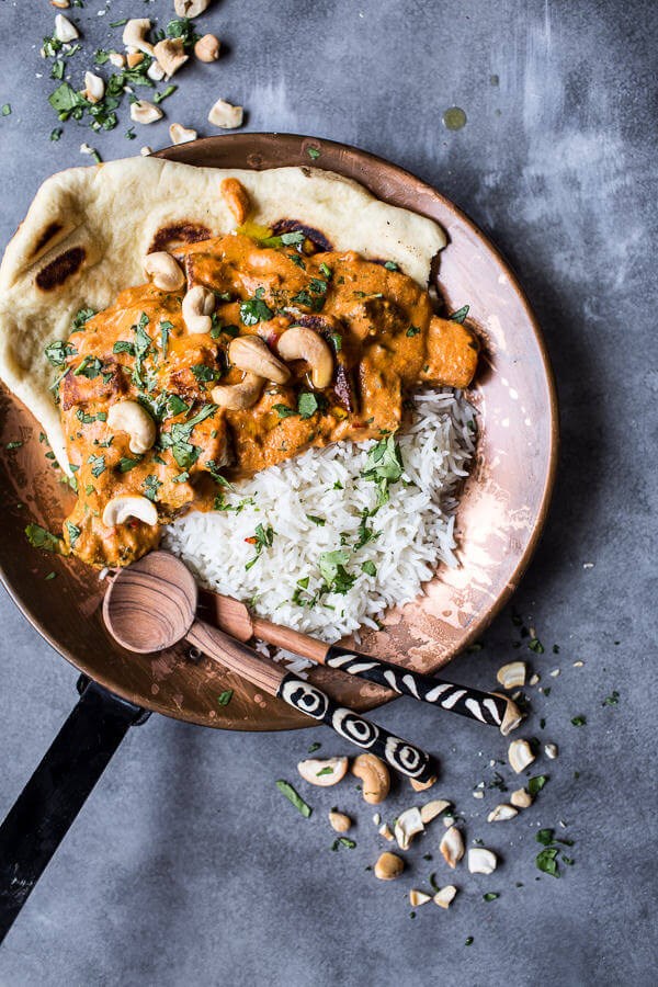 Creamy cashew Indian butter paneer...with fried paneer!