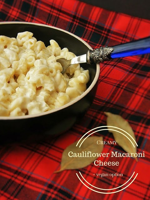 Creamy cauliflower macaroni cheese