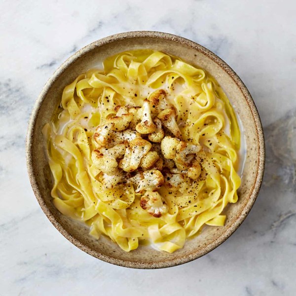 Creamy cauliflower tagliatelle
