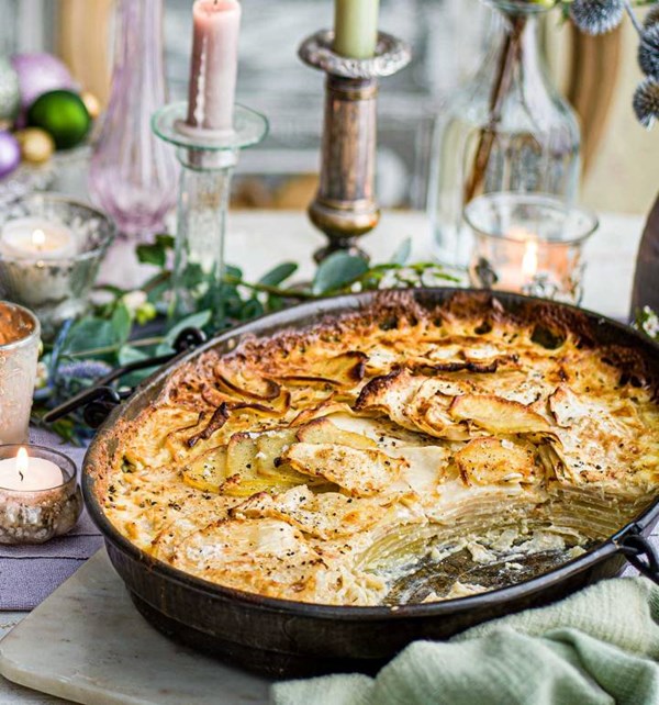 Creamy celeriac gratin