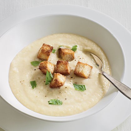 Creamy celeriac soup