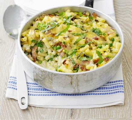 Creamy cheese & bacon tart